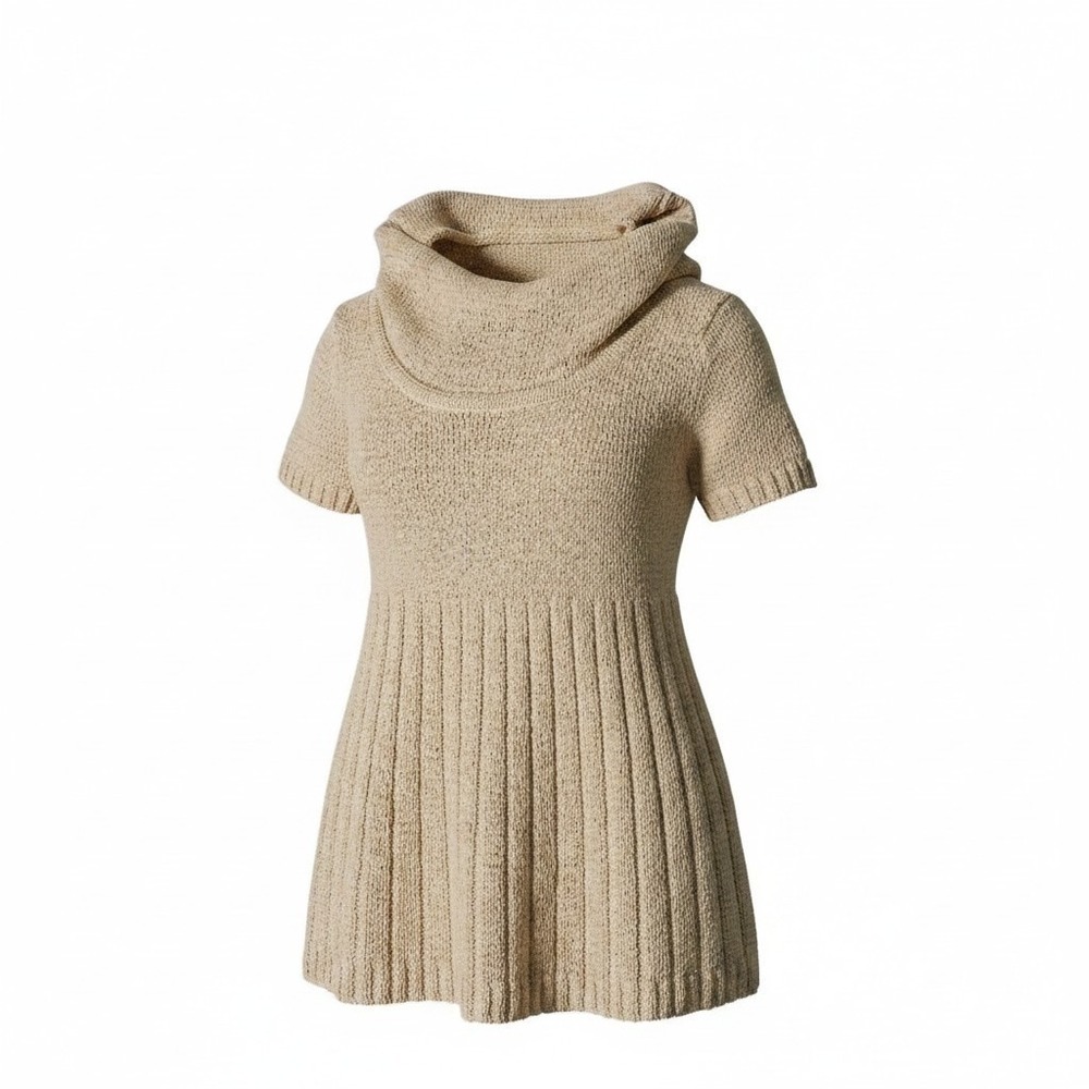 Marina Luna Cowl Neck Soft Cozy Long Sleeve Sweater Size Small Stretch